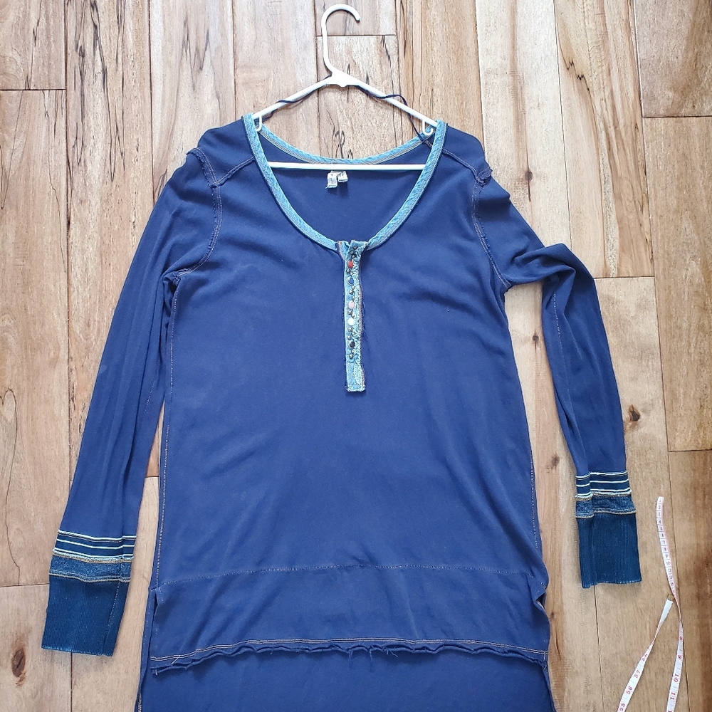Free People Navy Top